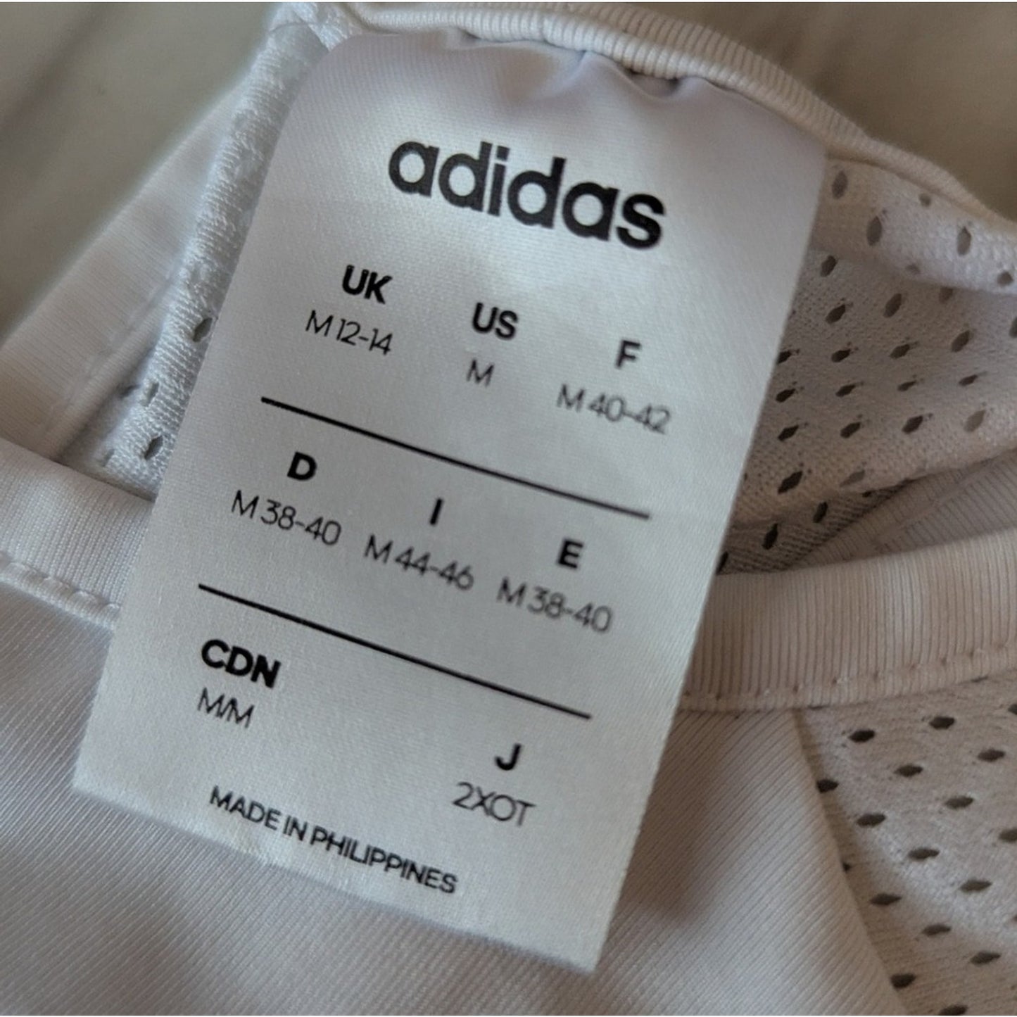 adidas White Racerback Logo Tank Size M. #E21