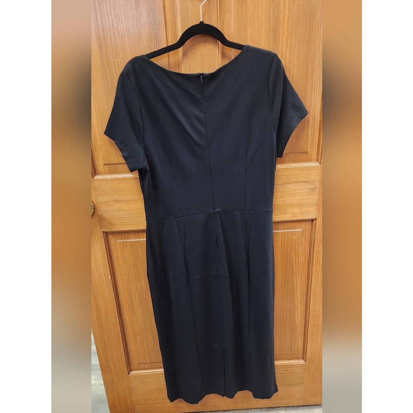 Mary Crafts Black Sheath Dress Women’s Size 18 Short Sleeve Career Work Office