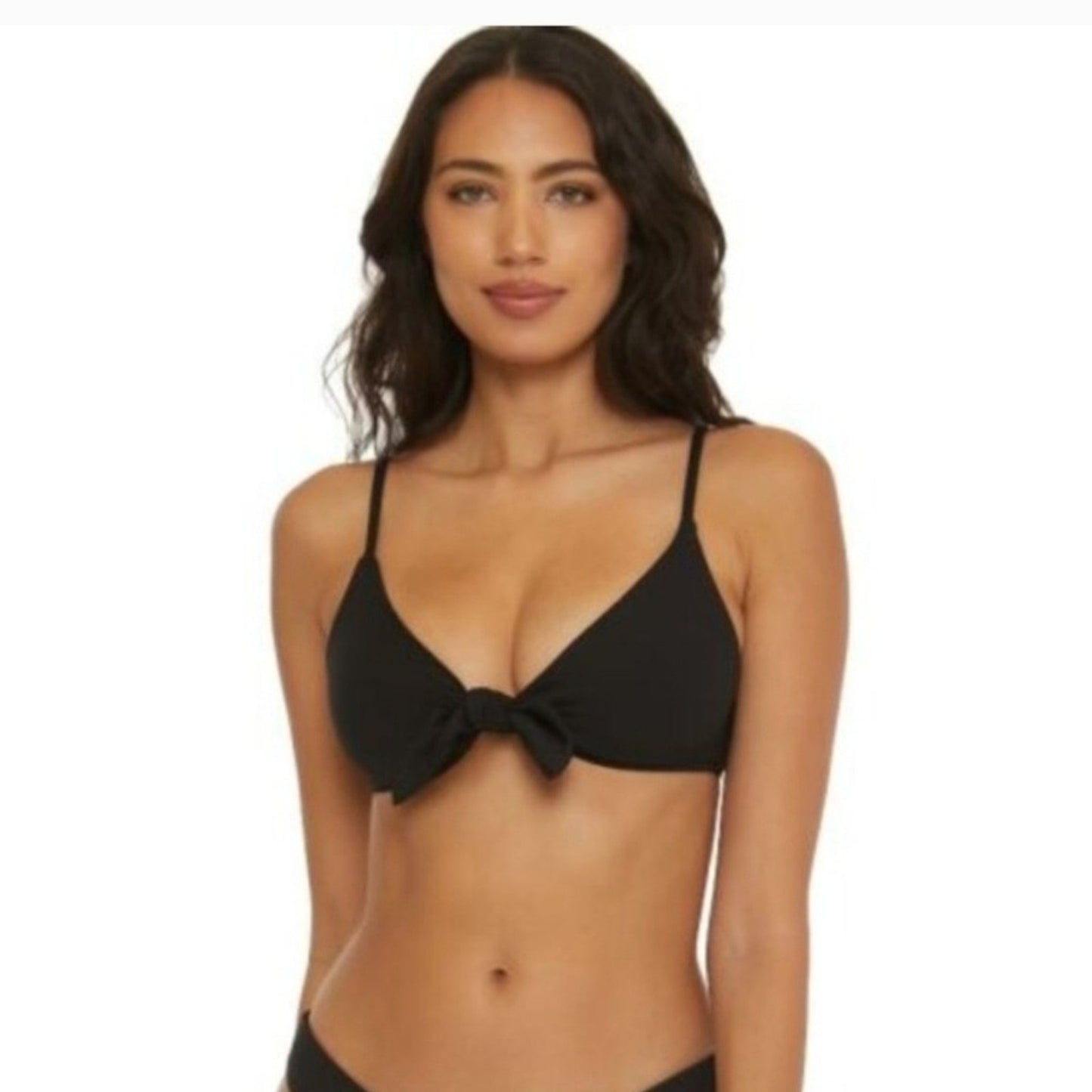 BeccaWomen's Modern Edge Convertible Ribbed Bikini Top Sz L #A74
