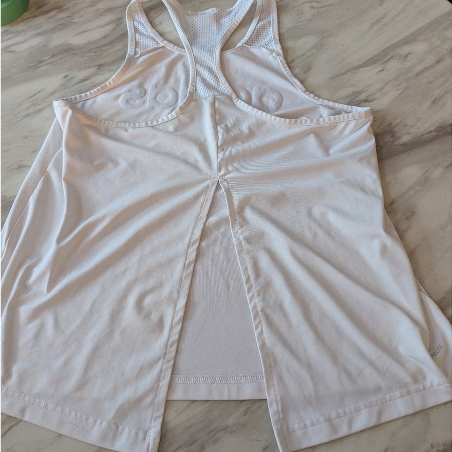 adidas White Racerback Logo Tank Size M. #E21