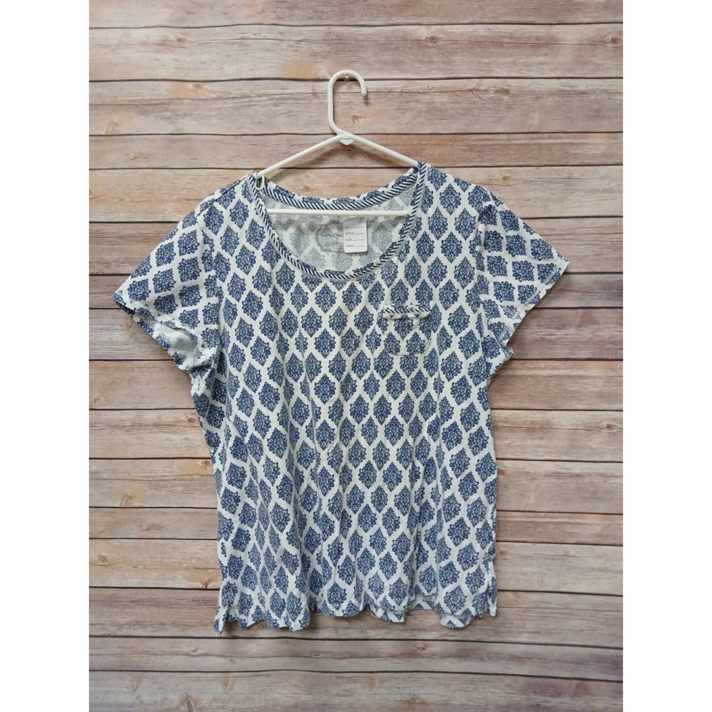 Carole Hochman Blue & White Blouse. Size 2XL. RS 68