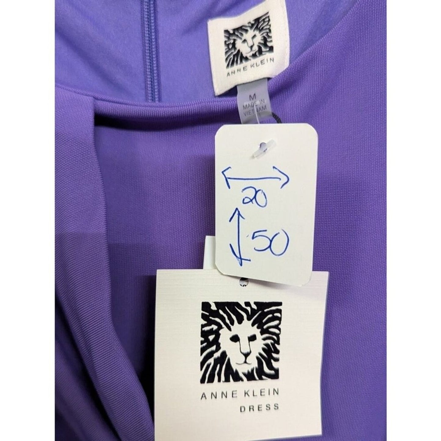 NWT Anne Klein Passion Purple Maxi Dress Size M Sleeveless Draped Evening Dress