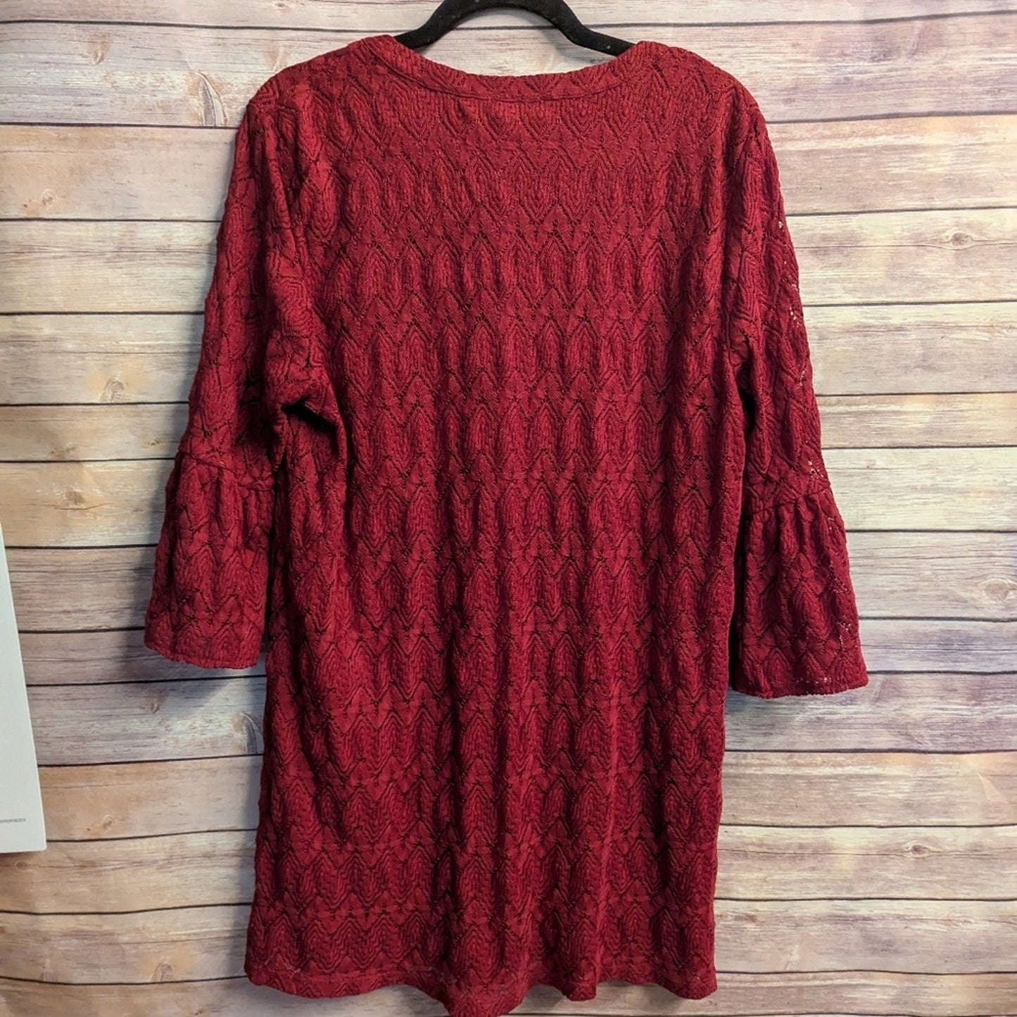 Style And CO, Lace Burgundy Dress. Sz L
