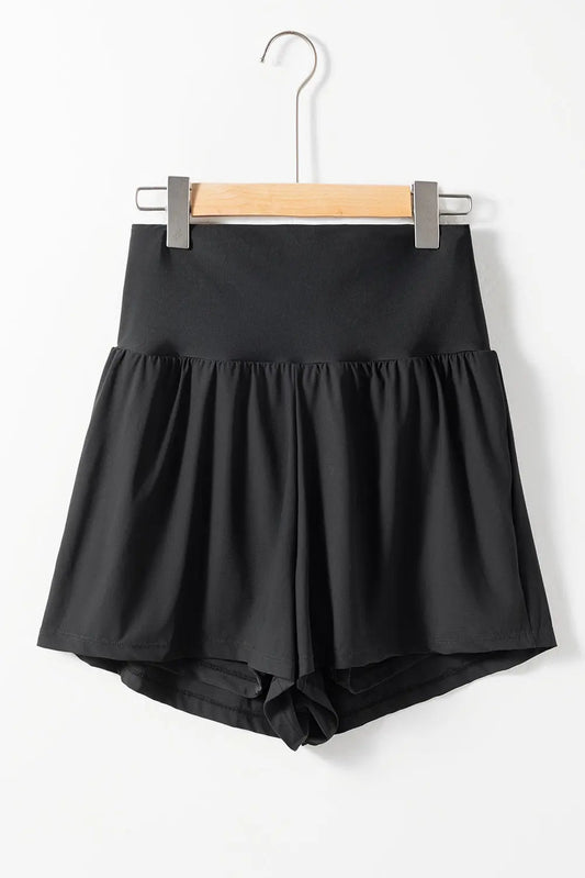 Black Pocketed Wide Waistband Swim Shorts - Scarlett's Riverside Boutique 