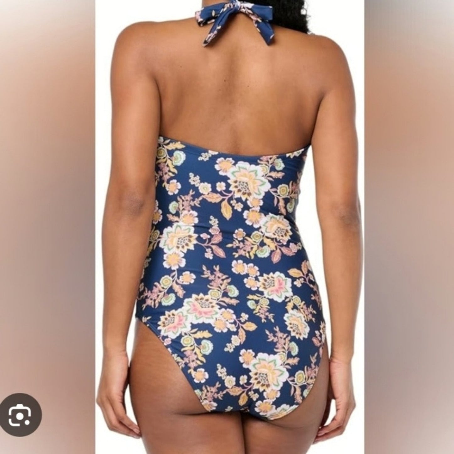 Shoshanna Floral Halter One-Piece Swimsuit Size 12 NWT – #A11