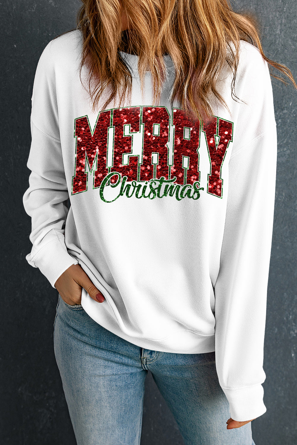 MERRY Christmas Crewneck Pullover Sweatshirt