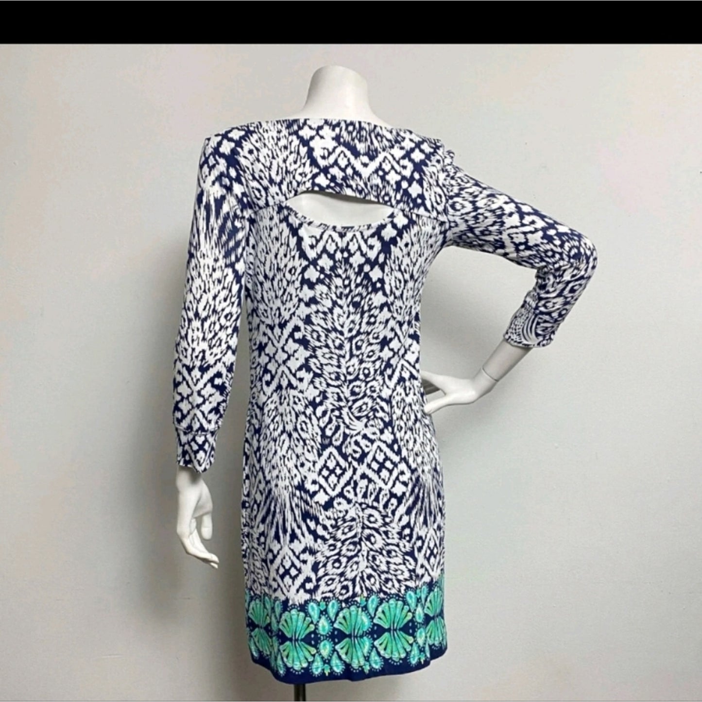 Lilly Pulitzer Hollee Dress Pineapple Party Bright Navy XS Peacock Dress. #C30