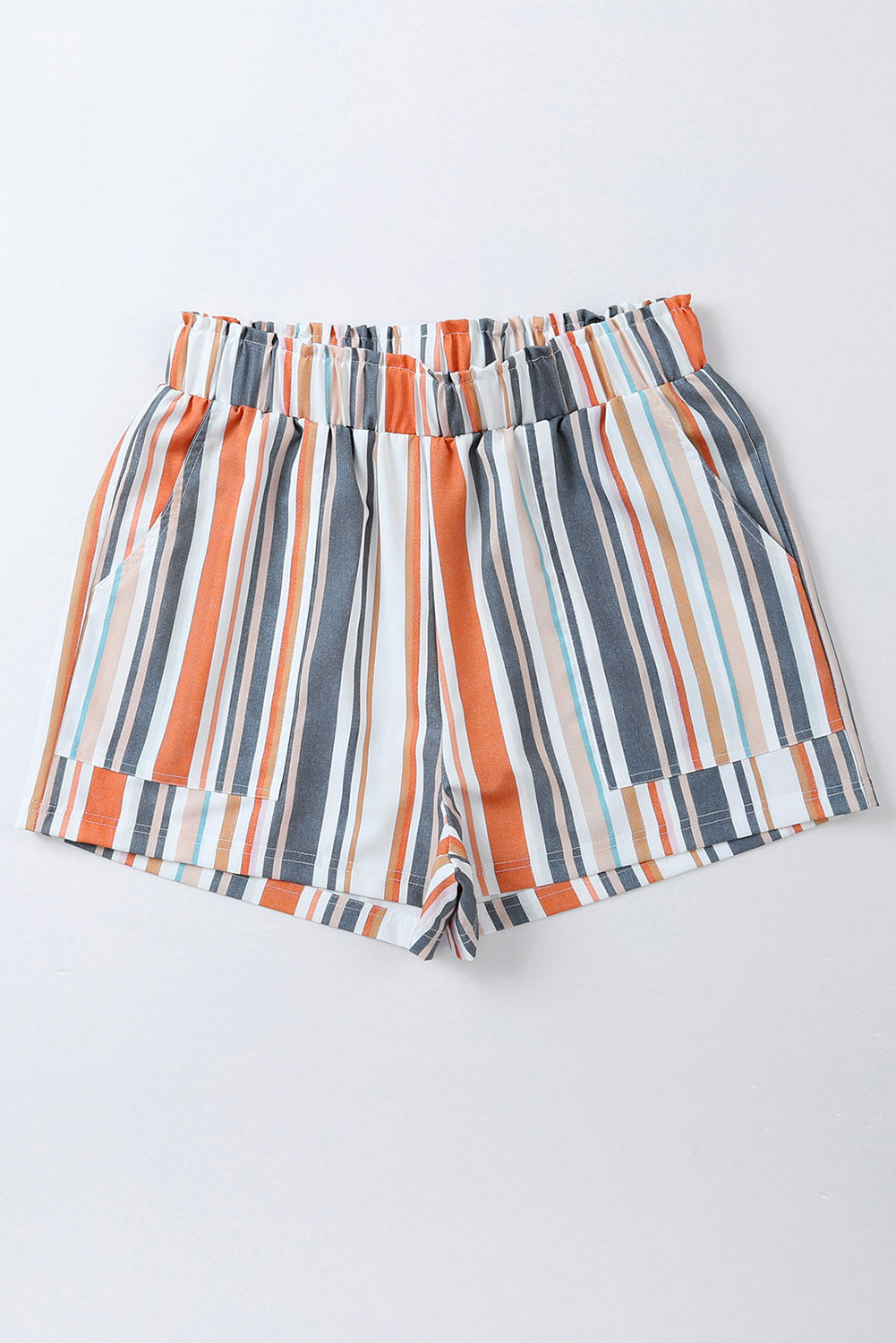 Striped Elastic Waist Shorts - Scarlett's Riverside Boutique 