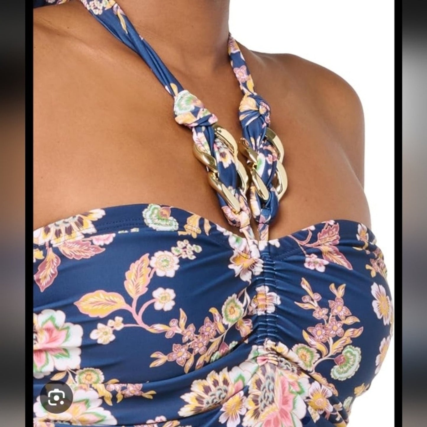 Shoshanna Floral Halter One-Piece Swimsuit Size 12 NWT – #A11