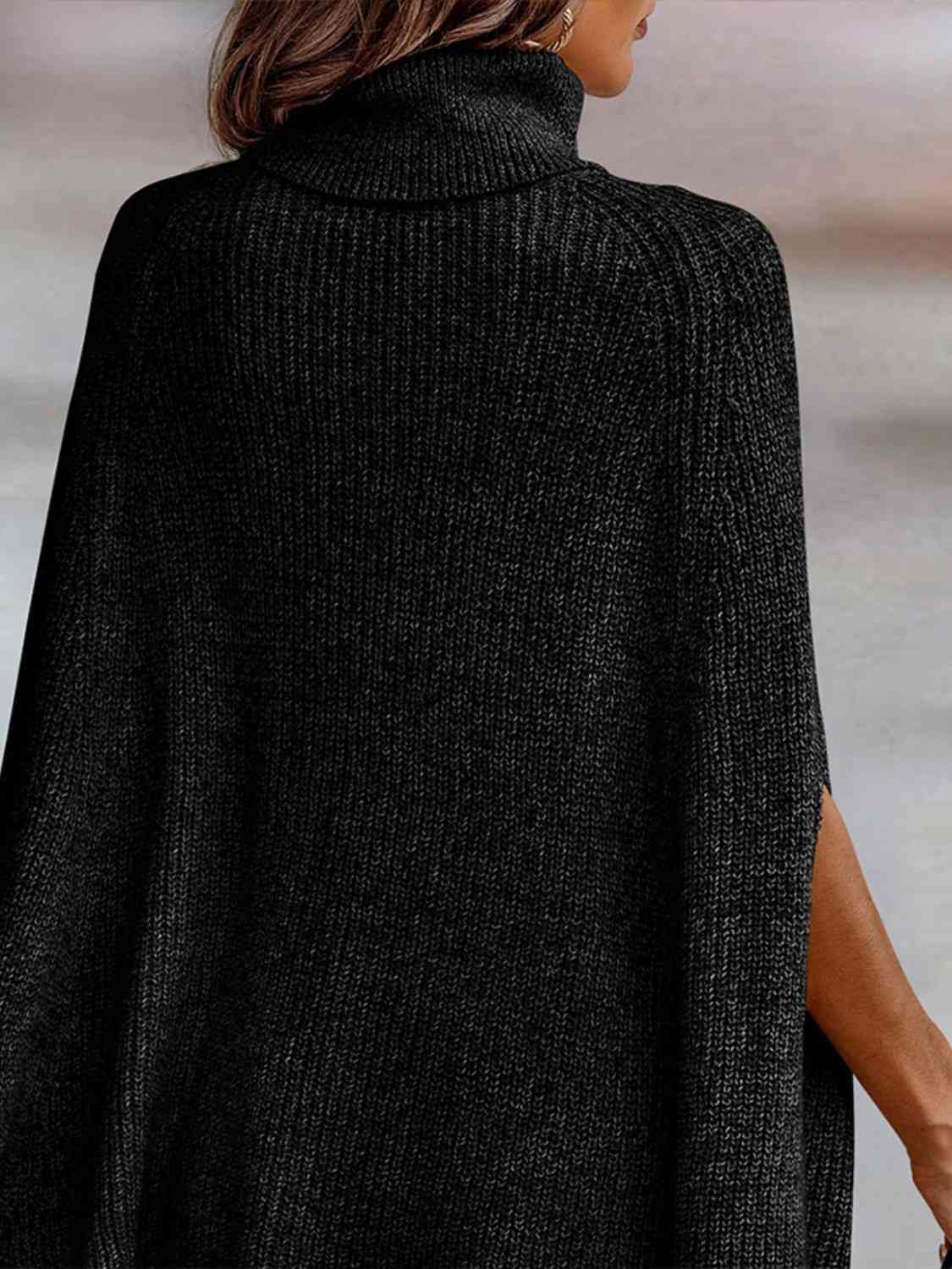Turtleneck Dolman Sleeve Poncho cute sweaters