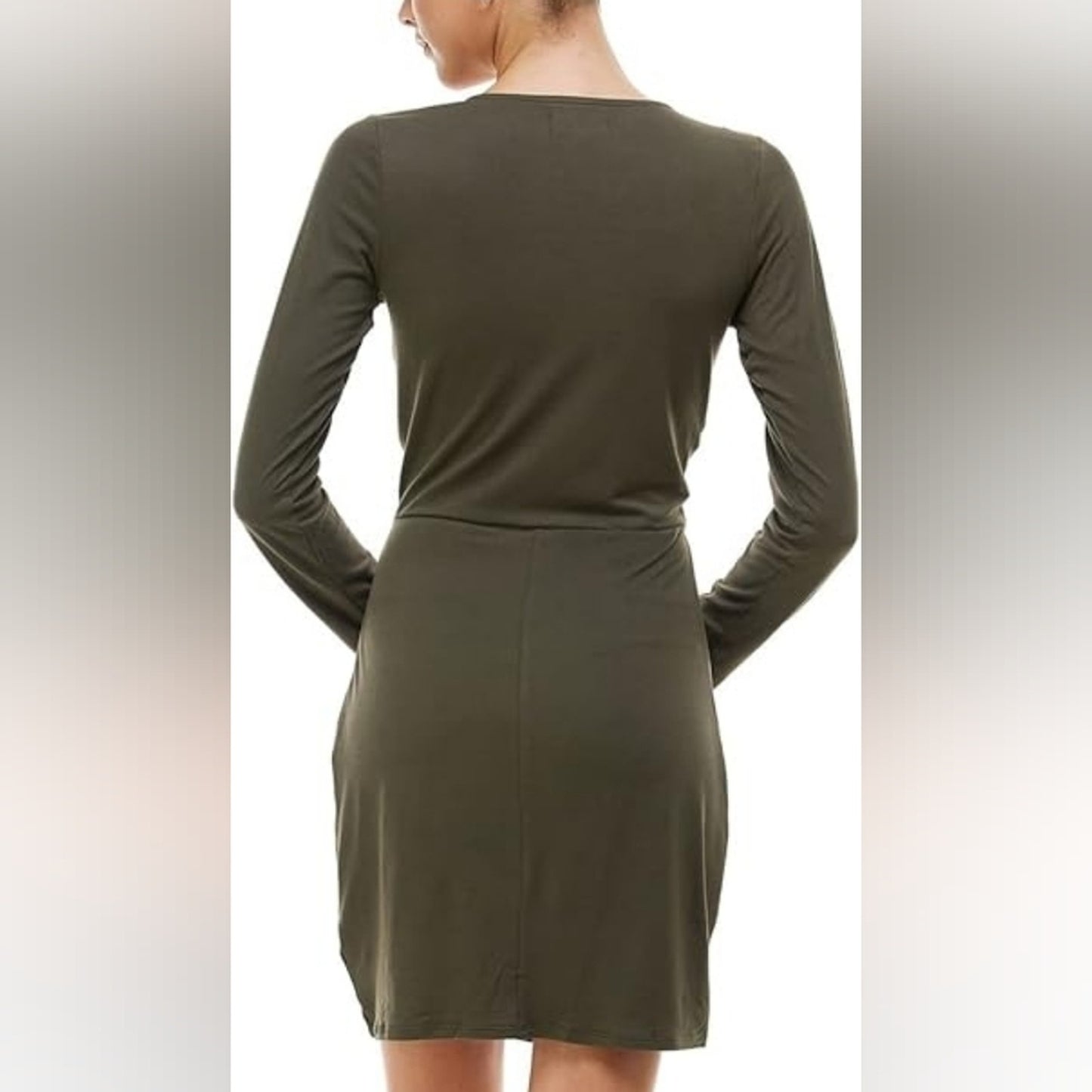 Olive Green Long Sleeve Wrap Dress. Sz XL. Trixxi Brand #B31