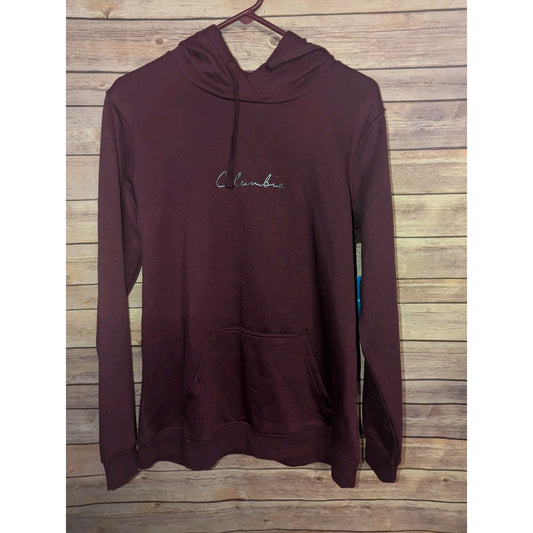 Columbia Trek Graphic Treatment Hoodie Women’s Large Burgundy Pullover Sweatshir