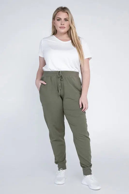 Plus-Size Jogger Pants - Scarlett's Riverside Boutique 