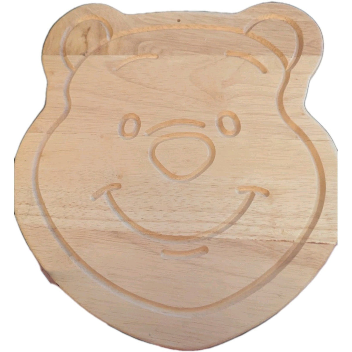 Disney Winnie the Pooh Wooden Cutting Board Cheese Board Bear Face 14" x 12.5"