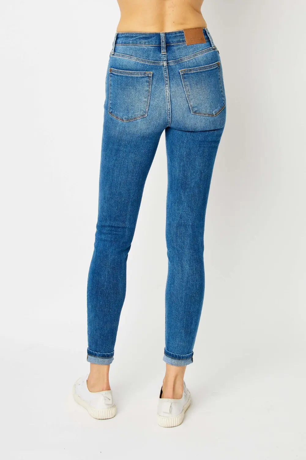 Judy Blue Full Size Cuffed Hem Skinny Jeans - Scarlett's Riverside Boutique 