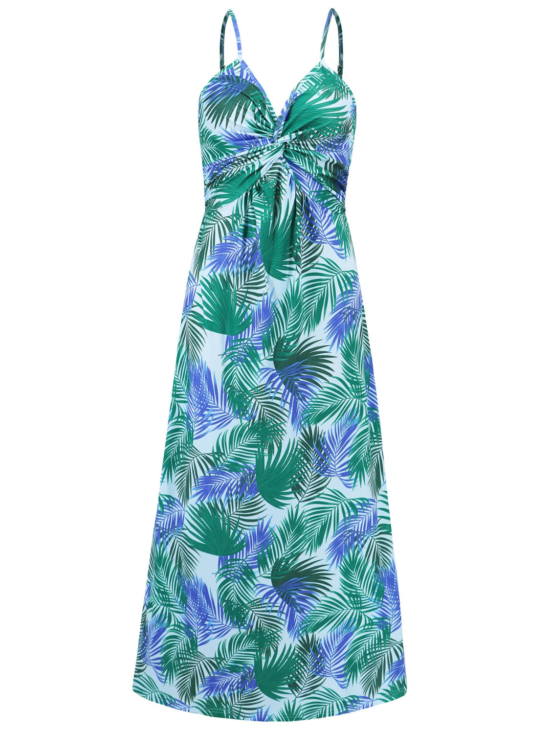 Twisted Printed V-Neck Cami Dress - Scarlett's Riverside Boutique 