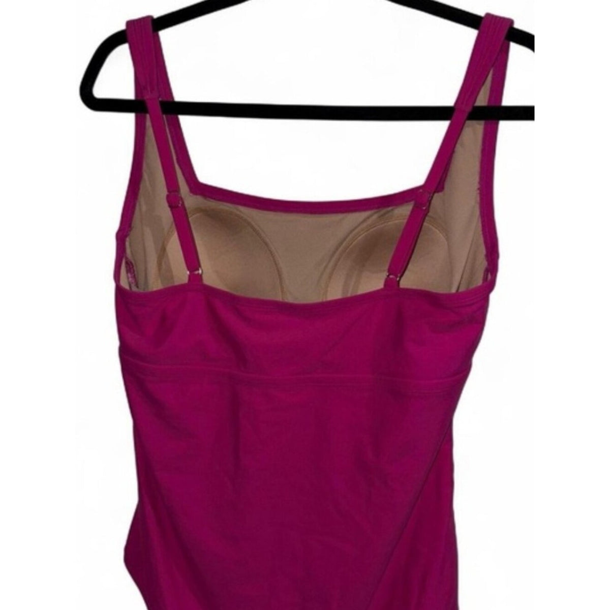 Shade & Shore Hot Pink Square Neck One Piece Swimsuit Women’s XL 16 NWT