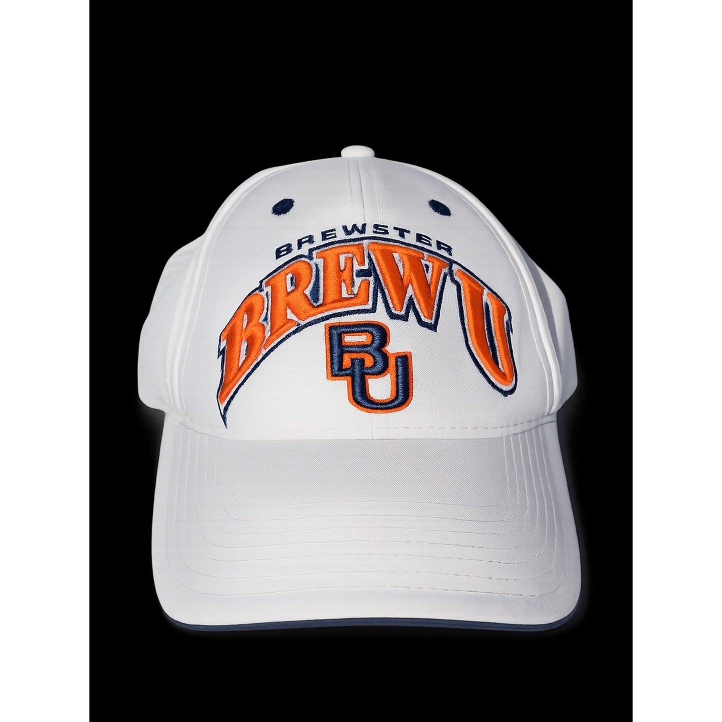 Brewster BU Hat Top Of The World White Adjustable College Embroidered Cap