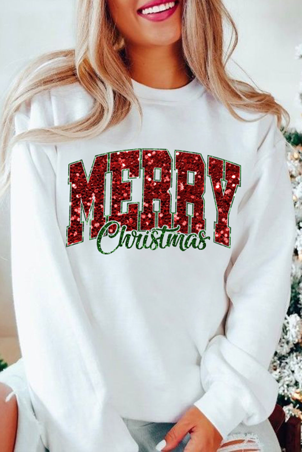 MERRY Christmas Crewneck Pullover Sweatshirt