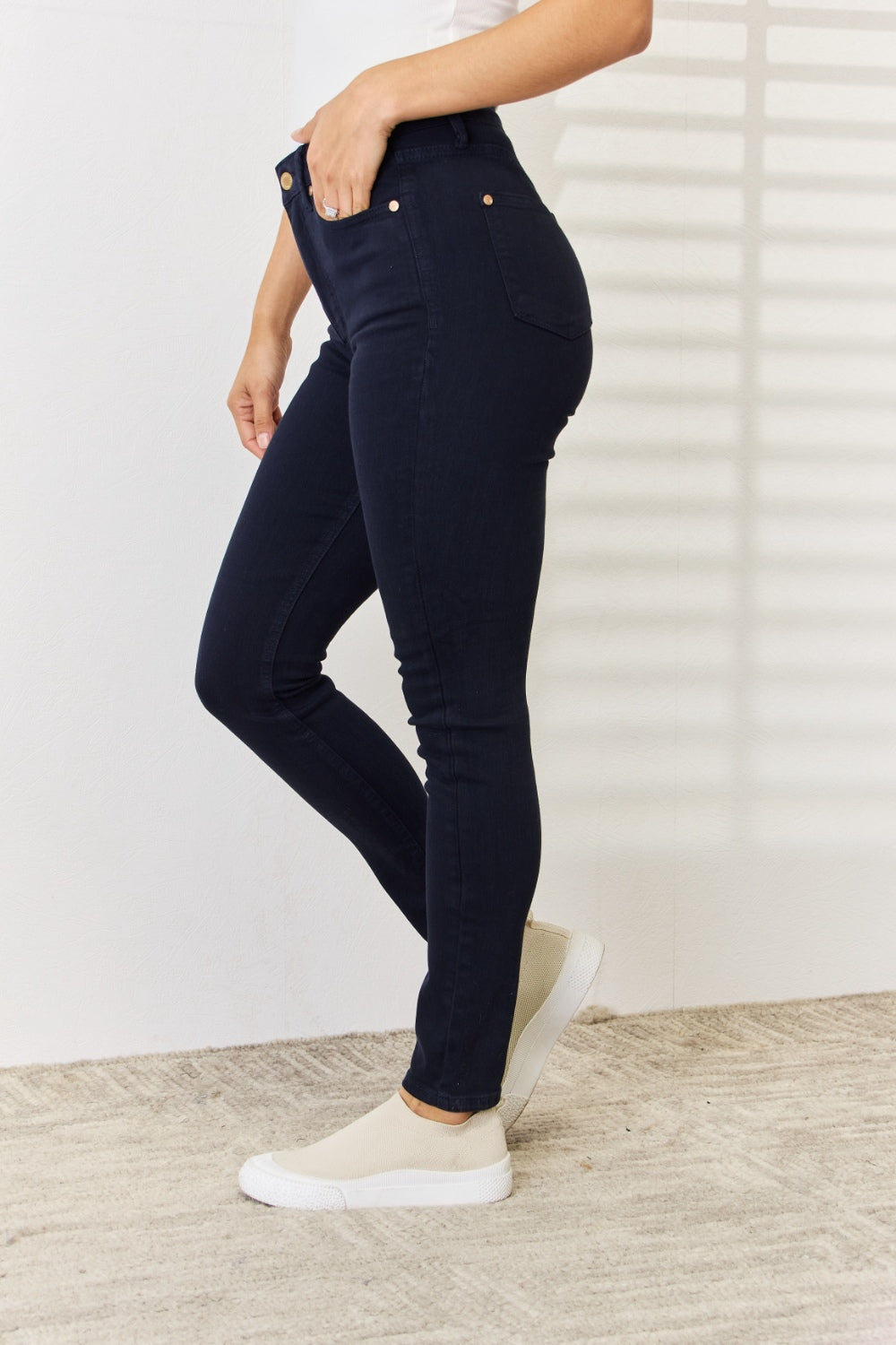 Judy Blue Full Size Garment Dyed Tummy Control Skinny Jeans - Scarlett's Riverside Boutique 