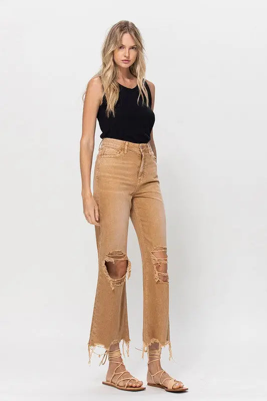 90's Vintage Crop Flare jeans - Scarlett's Riverside Boutique 