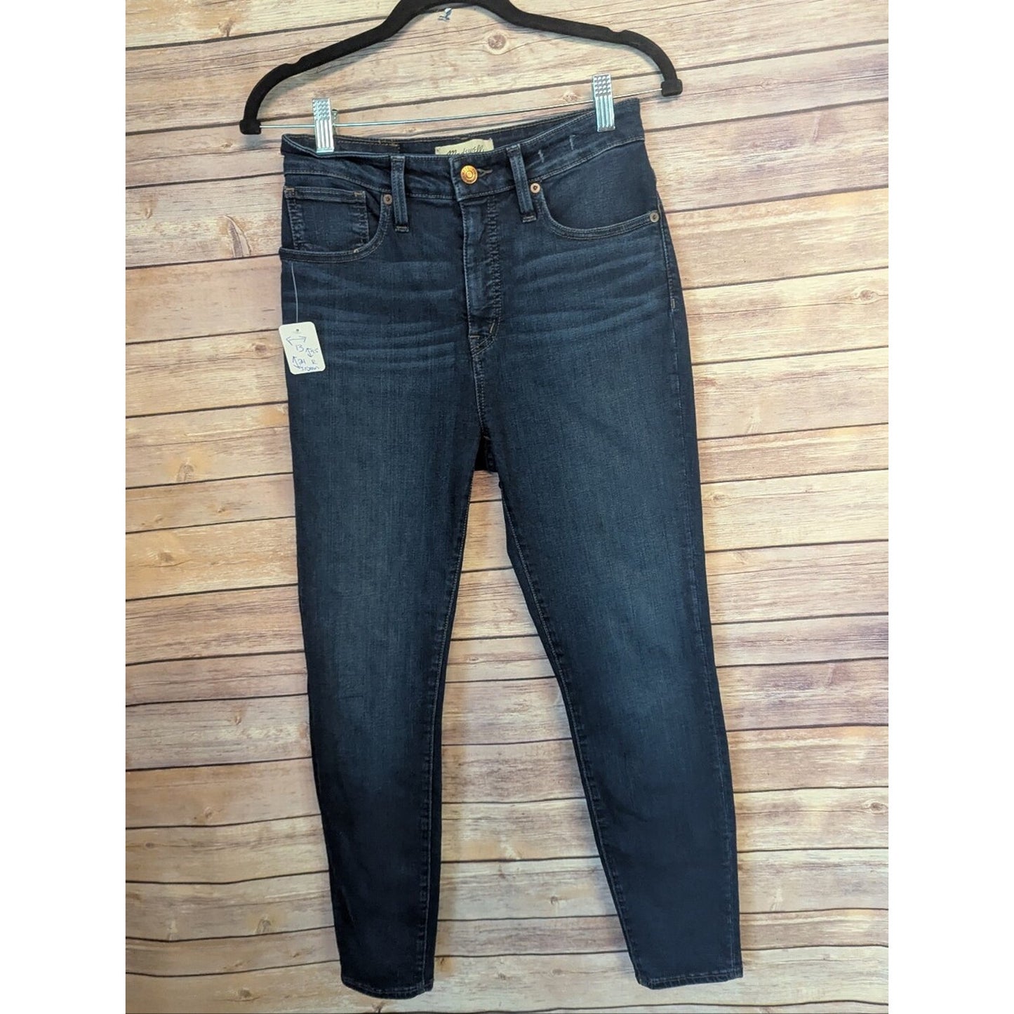 Madewell Curvy High-Rise Skinny Jeans Women’s 28P Petite Dark Wash Stretch Denim