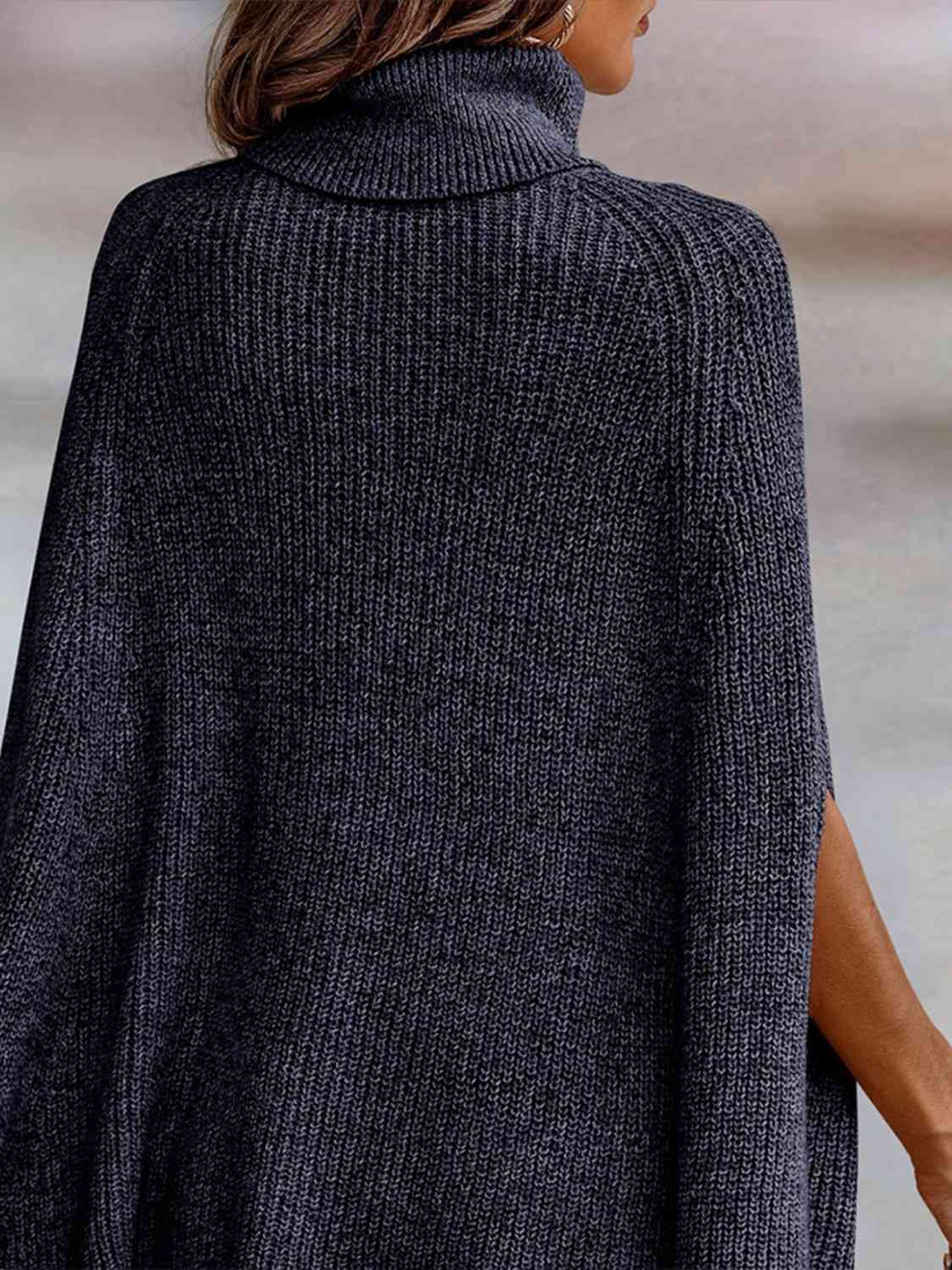Turtleneck Dolman Sleeve Poncho cute sweaters