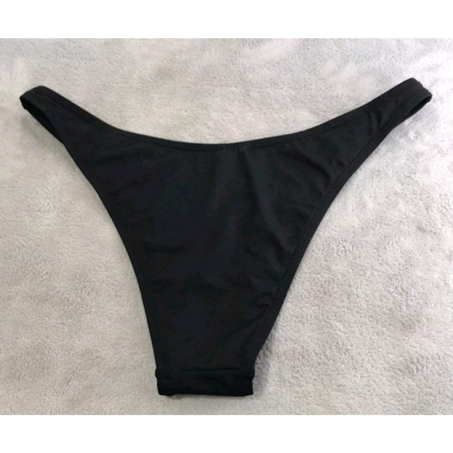 Cotton On Women Refined High Side Brazilian Bikini Bottoms Black Size L #G17