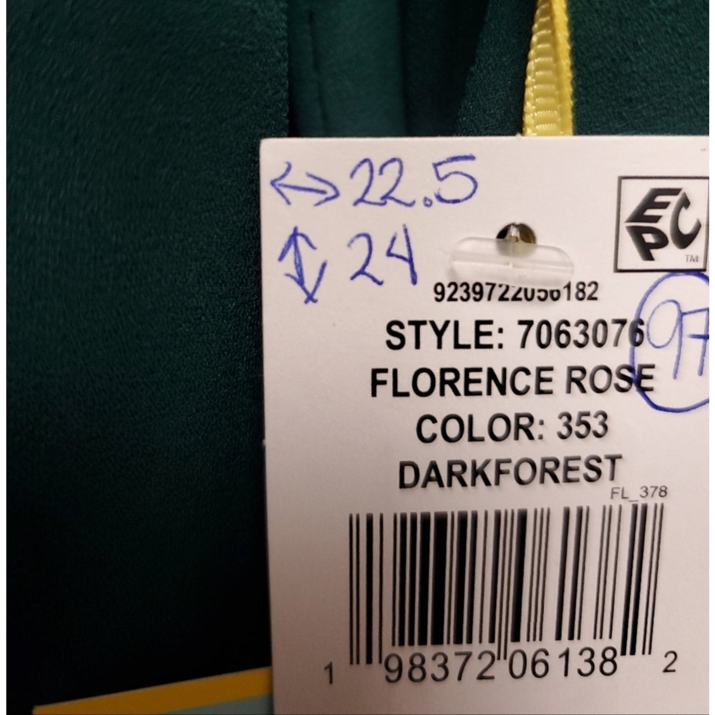 CeCe Emerald Green V-Neck Blouse Women’s Large Long Sleeve Smocked Cuff Top #B71