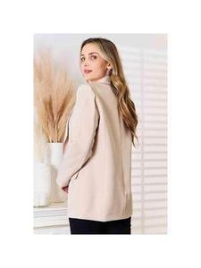 Double Take Shawl Collar Long Sleeve Blazer