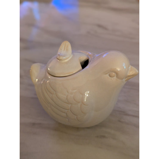 Cottagecore, Grandmacore Bird -Sugar Bowl Creamer.