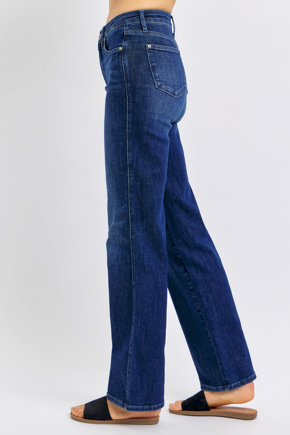 Judy Blue Full Size High Waist Tummy Control Straight Jeans - Scarlett's Riverside Boutique 