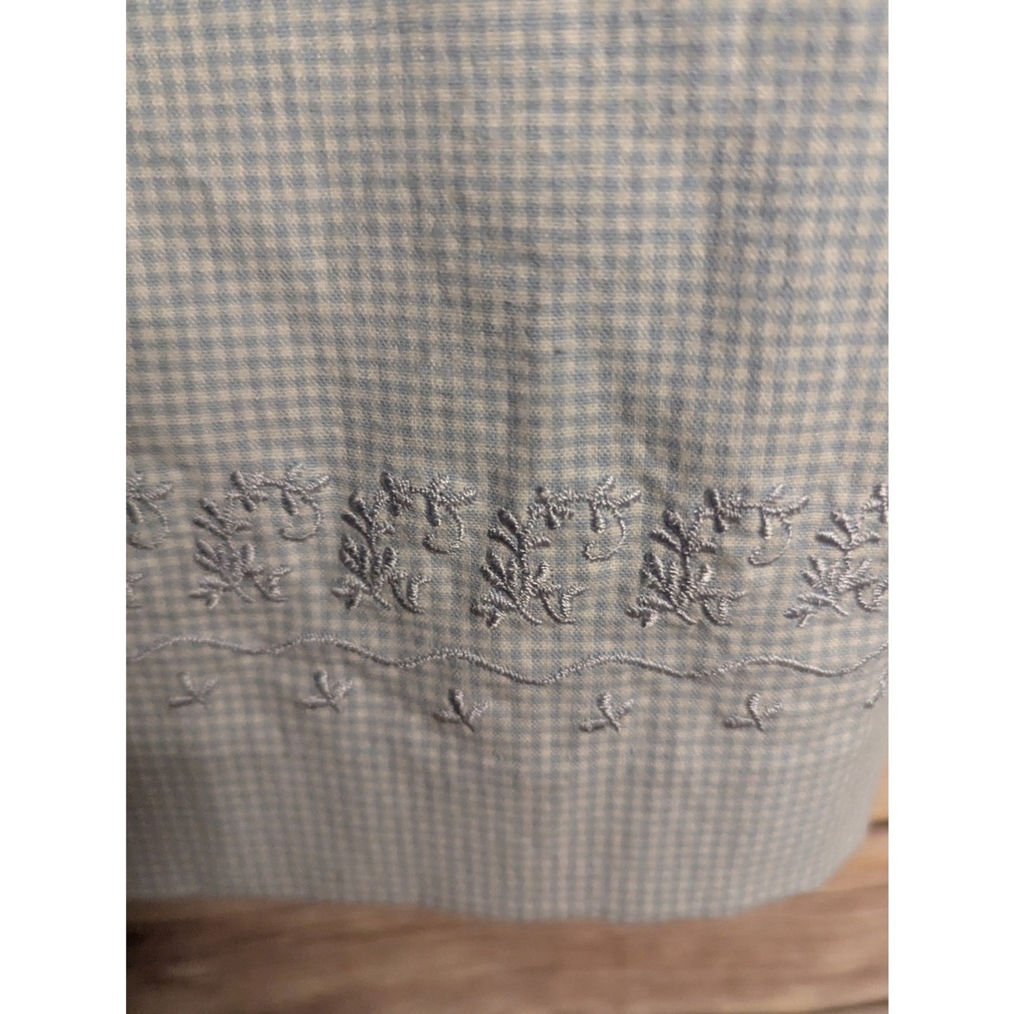 Collection by Cherbourg Women’s Size 16 Blue White Gingham Sleeveless Sheath Dre