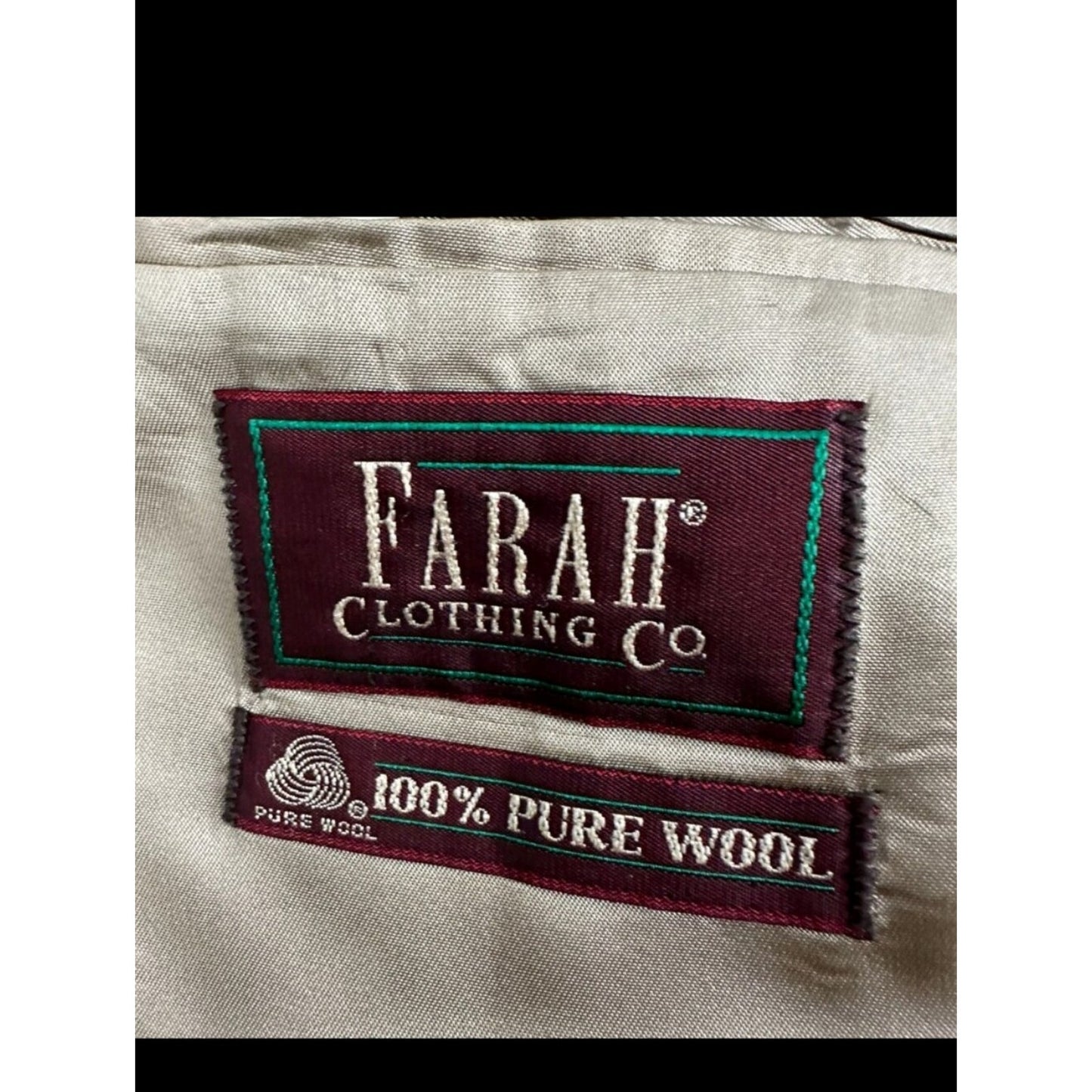 Vintage Farah Clothing Co. Mens Blazer Elbow Patches & Button Closure Wool