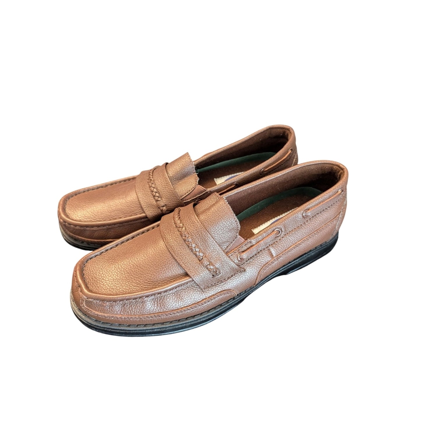 Dr. Scholl’s Brown Leather Loafers Men’s 10D Slip On Comfort Dress Casual Shoes