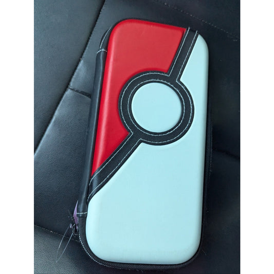 Nintendo Switch Carrying Case Pokeball Red White Black Hard Shell Travel Storage