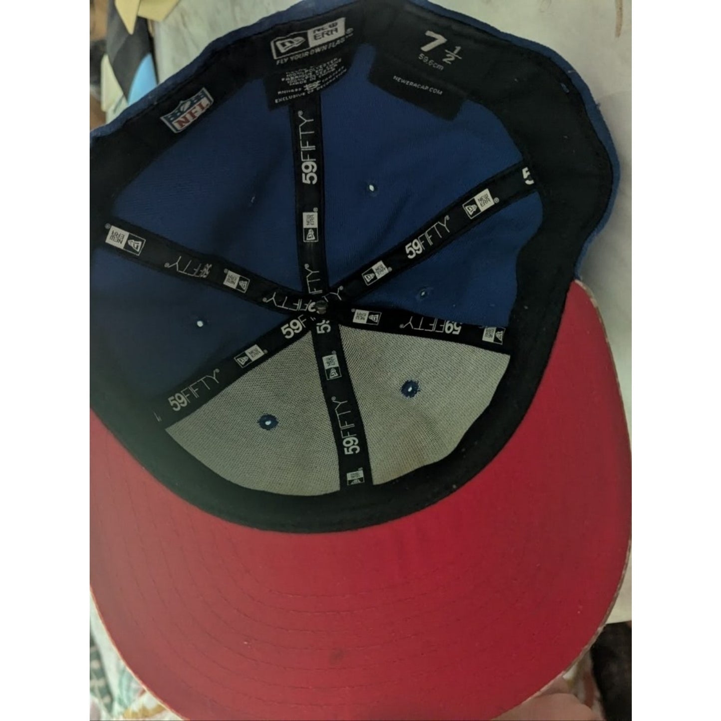 New Era 59FIFTY New York Giants Fitted Hat 7 1/2 NFL Camo Brim Salute Cap