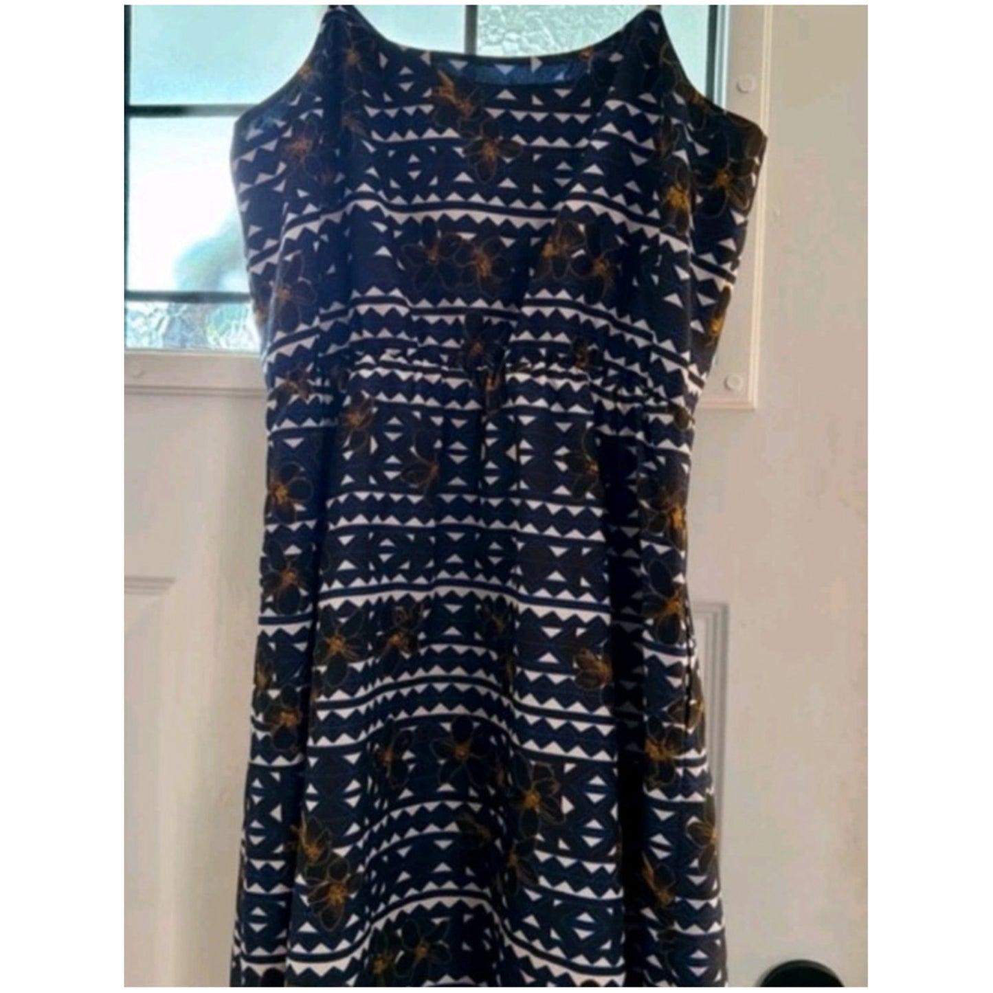 J. Crew Black White Geometric Floral Sundress Mini Dress Built In Slit