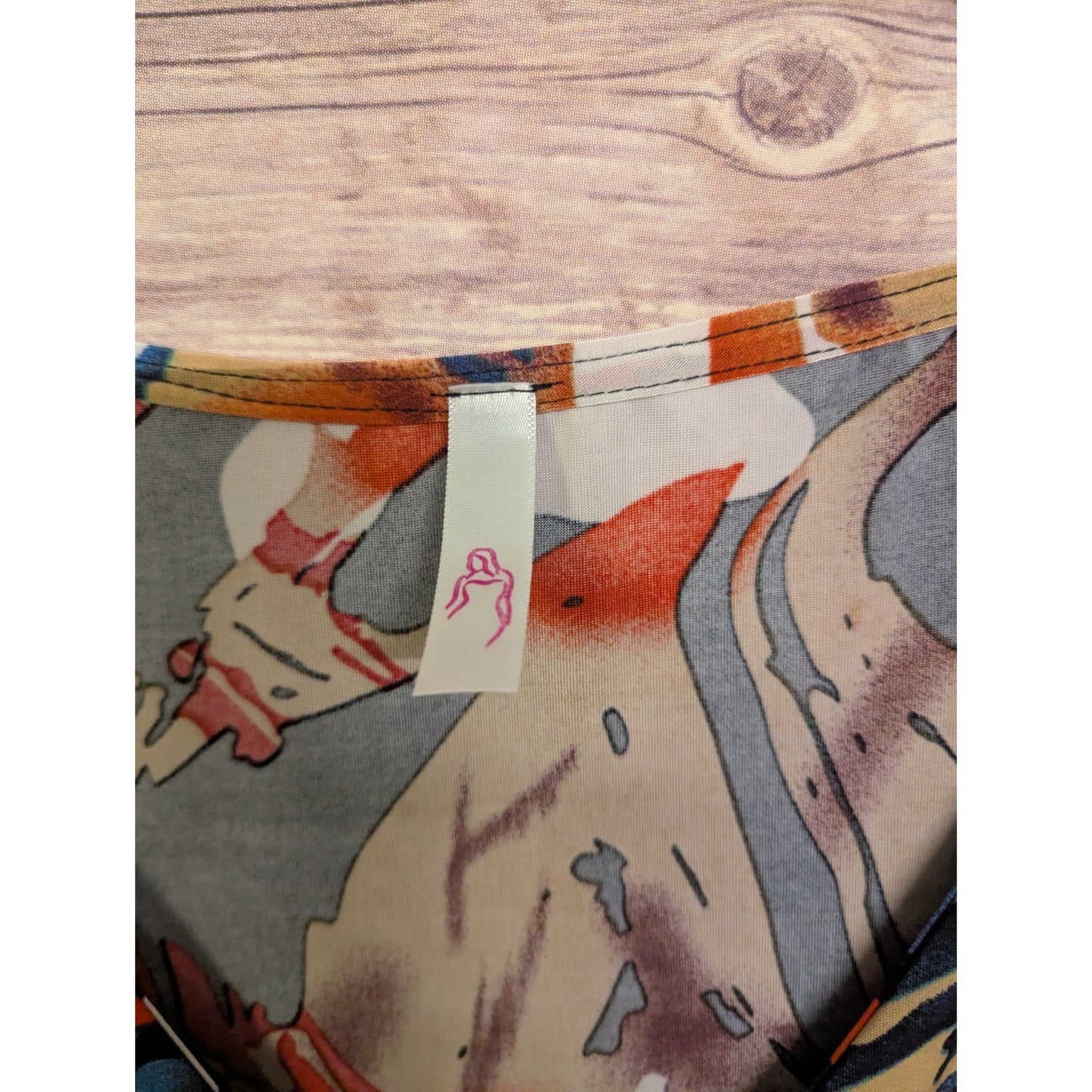Scarlett’s Boutique NWT 3XL Plus SzAbstract Print V-Neck Babydoll Tunic Top #G37
