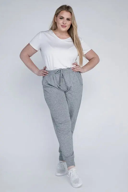 Plus-Size Jogger Pants - Scarlett's Riverside Boutique 