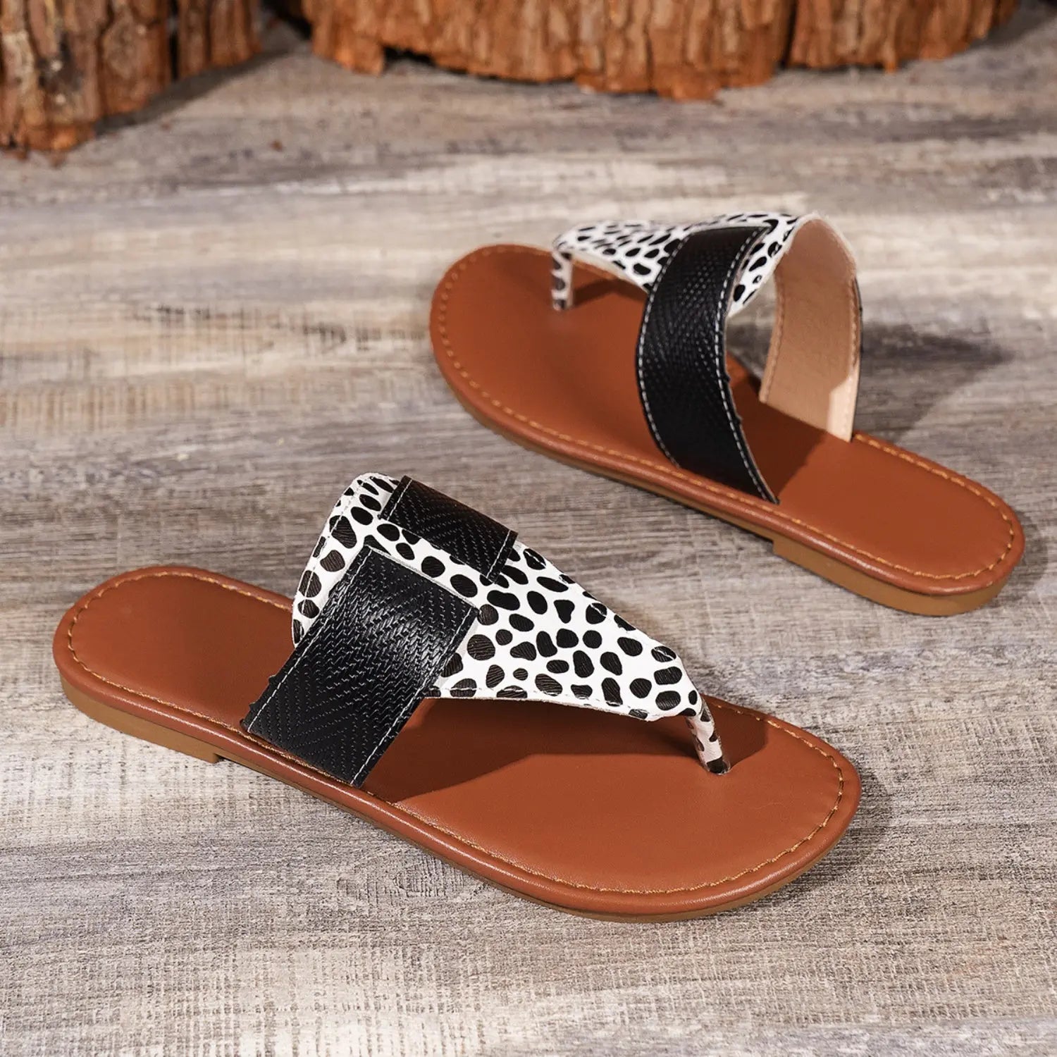 Animal Print Open Toe Sandals - Scarlett's Riverside Boutique 