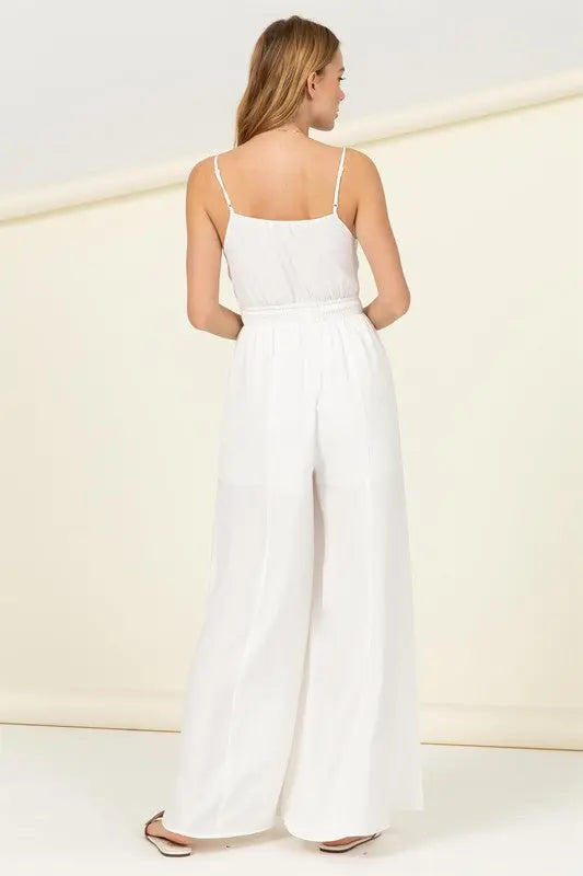 Remember Me Front Sash Cutout Jumpsuit - Scarlett's Riverside Boutique 