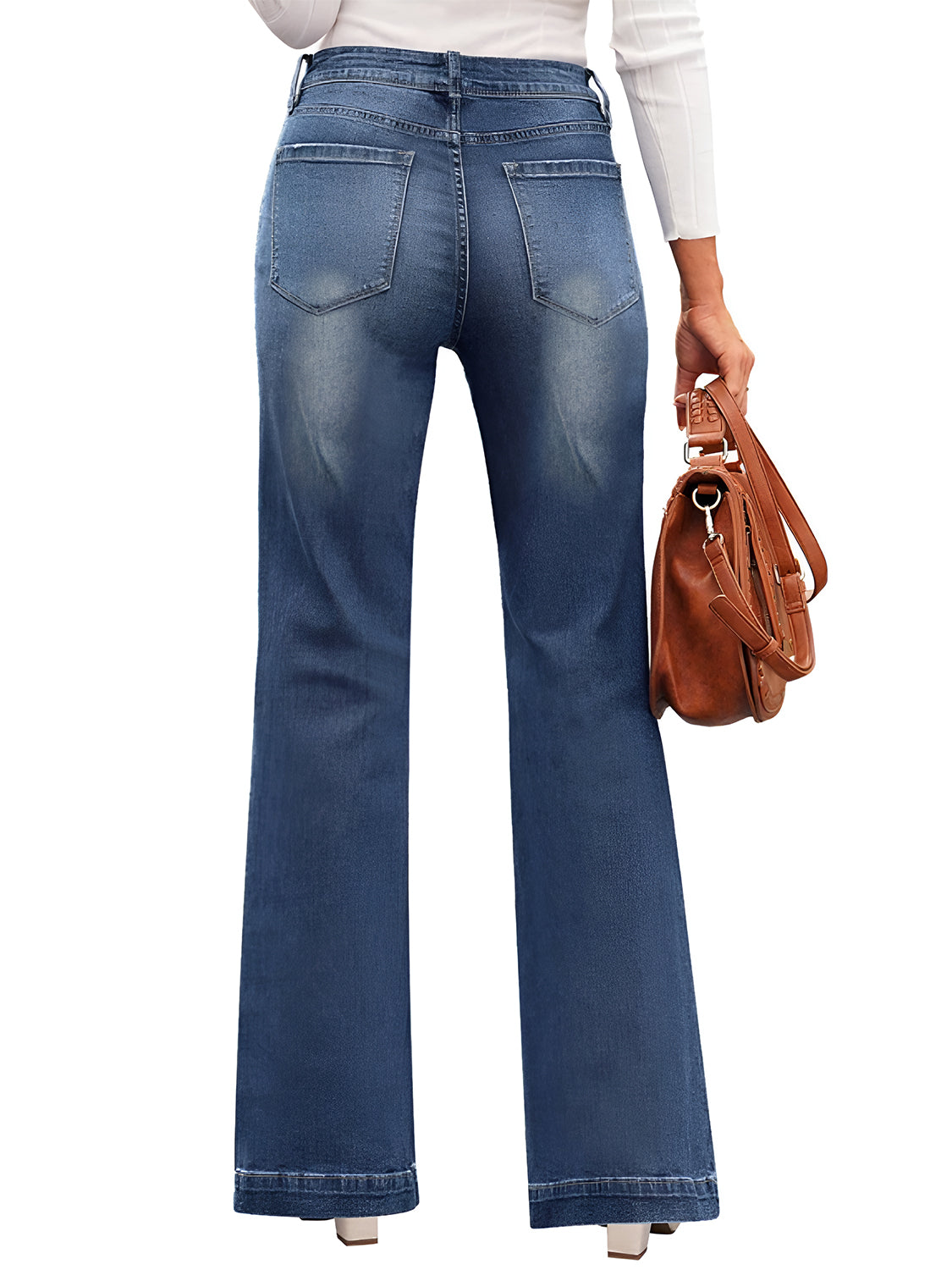 High Waist Bootcut Jeans with Pockets - Scarlett's Riverside Boutique 