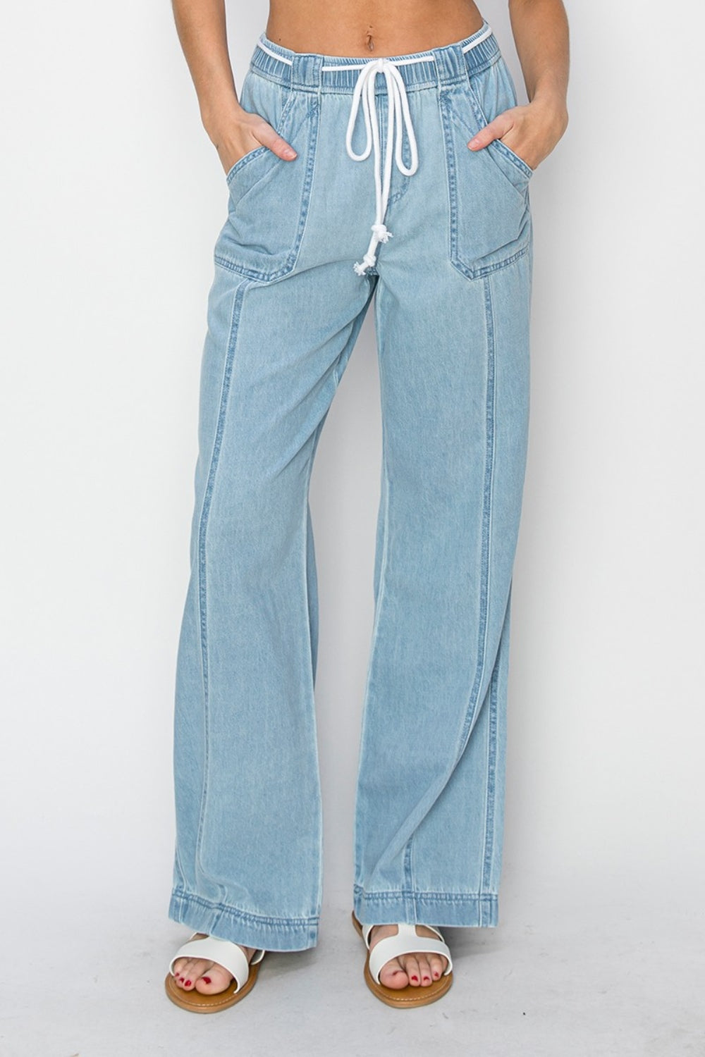 RISEN High Rise Straight Jeans - Scarlett's Riverside Boutique 