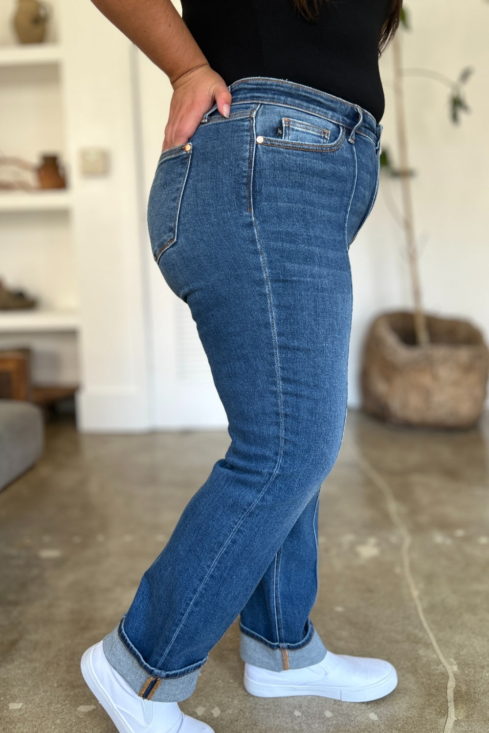 Judy Blue Full Size High Waist, Straight Jeans. 30" inseam - Scarlett's Riverside Boutique 