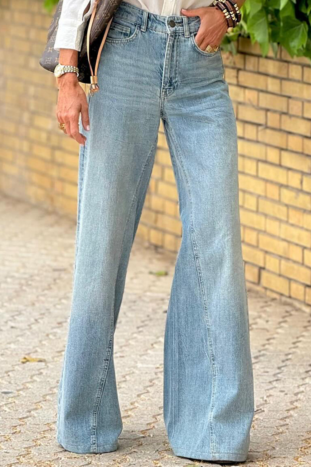 High Waist Bootcut Jeans with Pockets - Scarlett's Riverside Boutique 