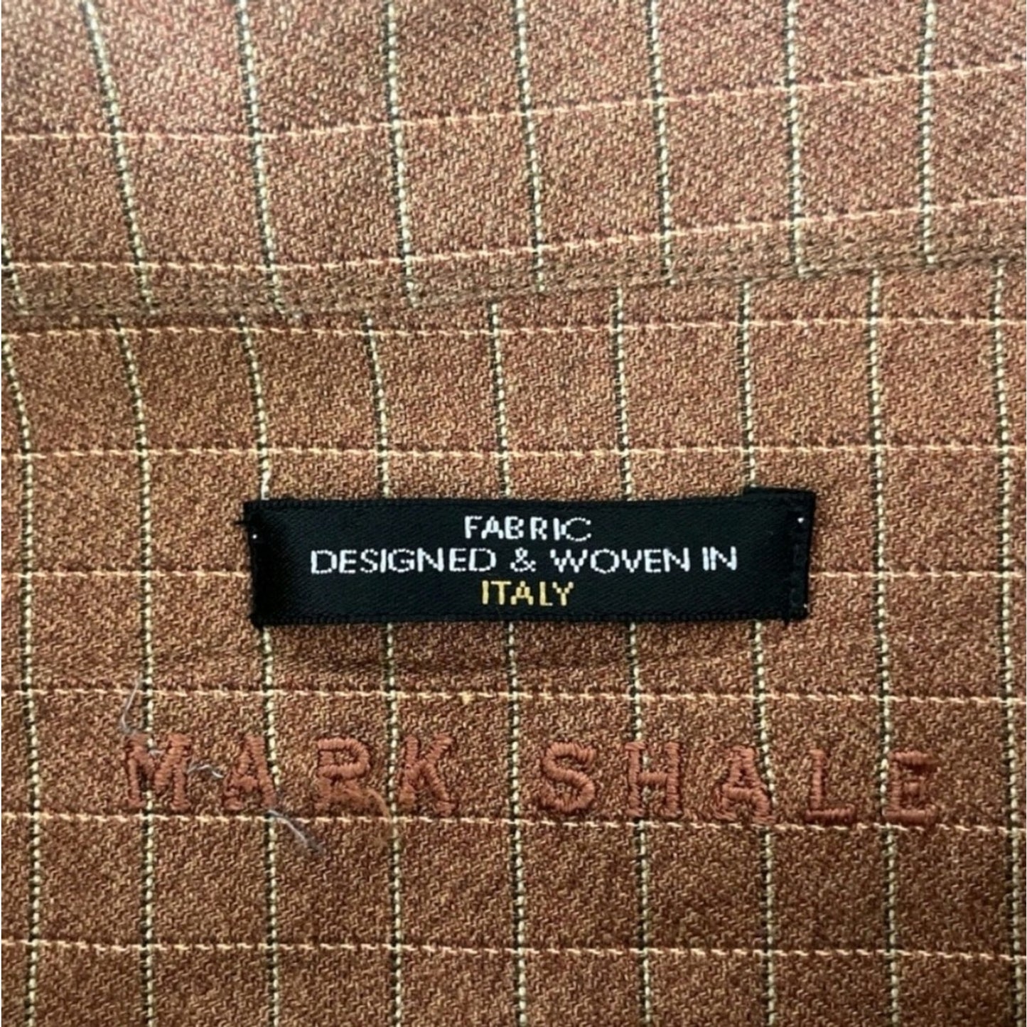 Mark Shale Men's Size Medium Button Down Shirt Copper Orange. #F4