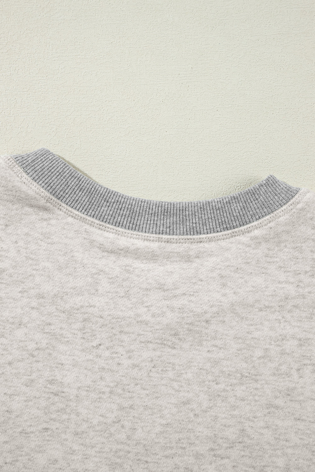 Light Grey Color Block Thumbhole Sleeve Drop Shoulder Sweatshirt - Scarlett's Riverside Boutique 