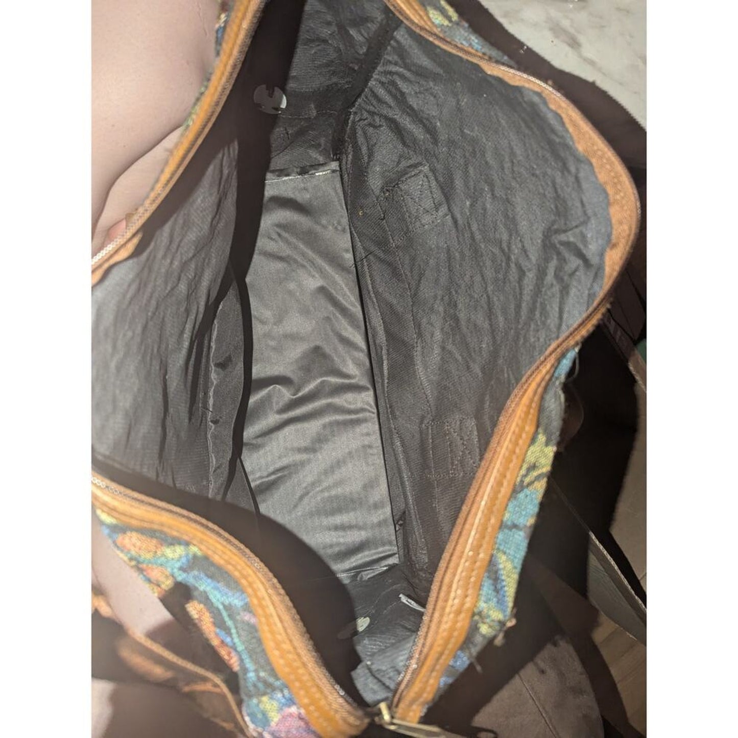 Vintage Verdi Travelware Floral Tapestry Travel Bag