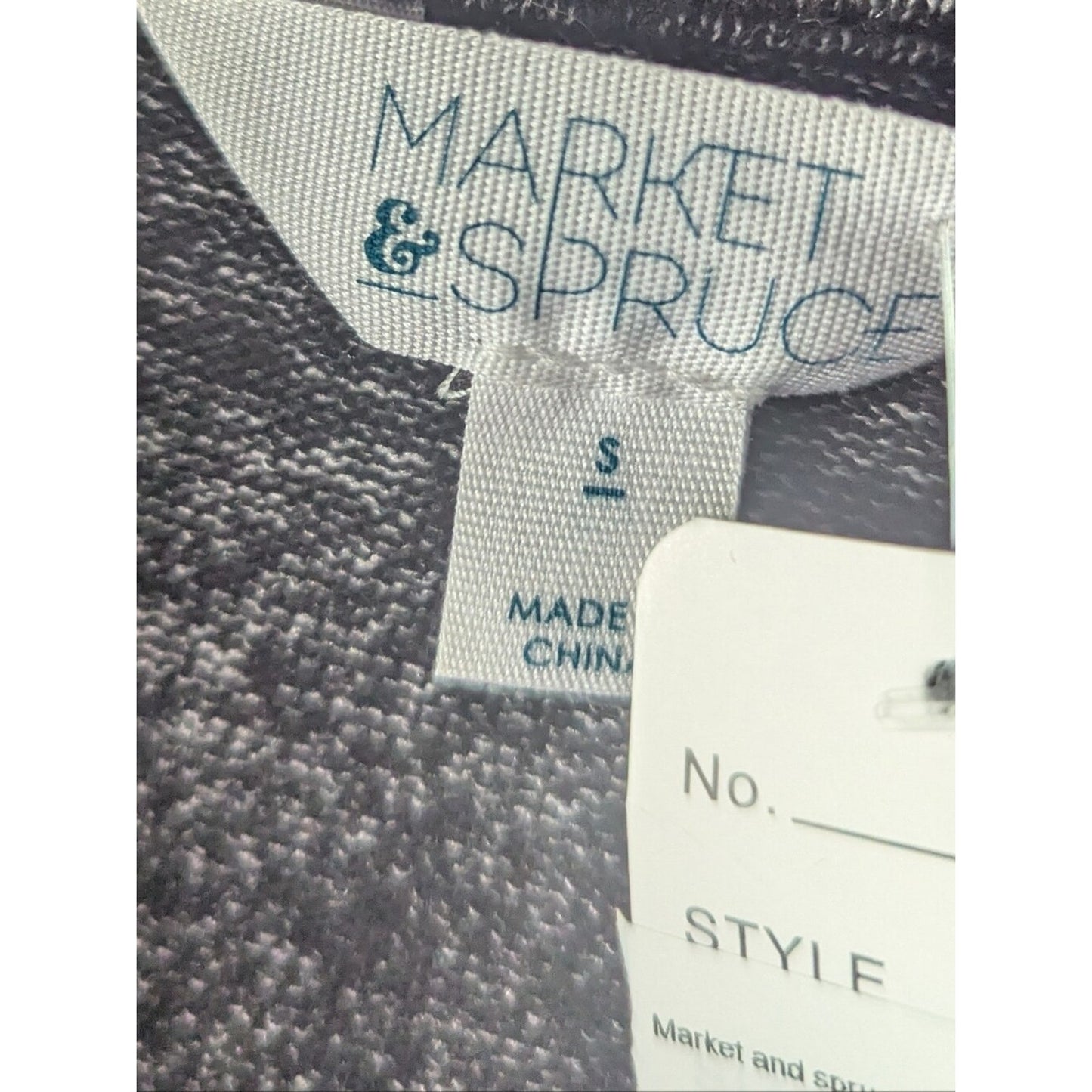 Market & Spruce Women’s Small Gray Open Front Cardigan Sweater Long Sleeve Pocke